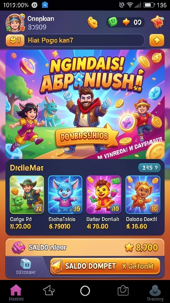 Tantangan yang semakin sulit di setiap level.