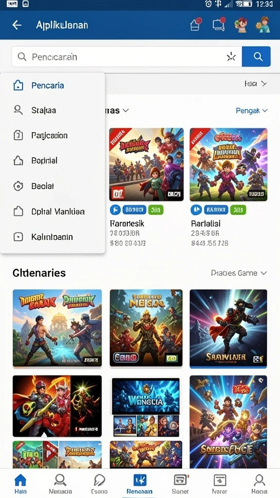 Beragam pilihan permainan yang tersedia untuk semua pengguna.