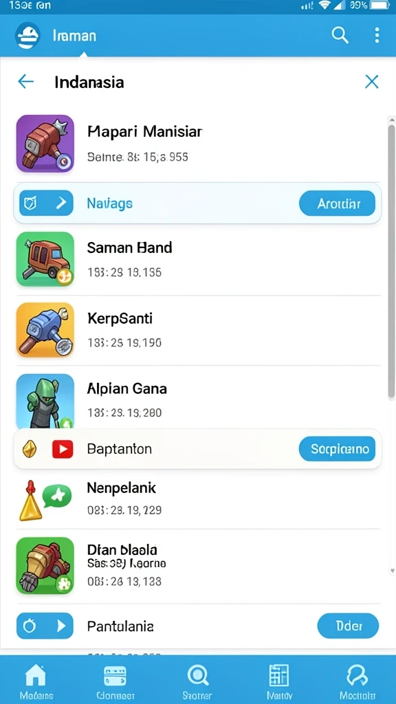 Tampilan menu utama yang menarik dan mudah dinavigasi.