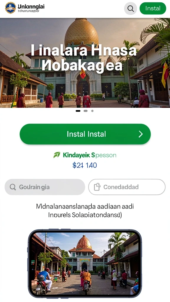 Screenshot menampilkan karakter interaktif yang informatif.