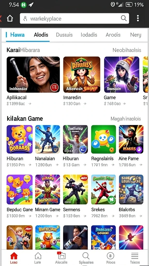 Tampilan karakter utama yang penuh aksi.