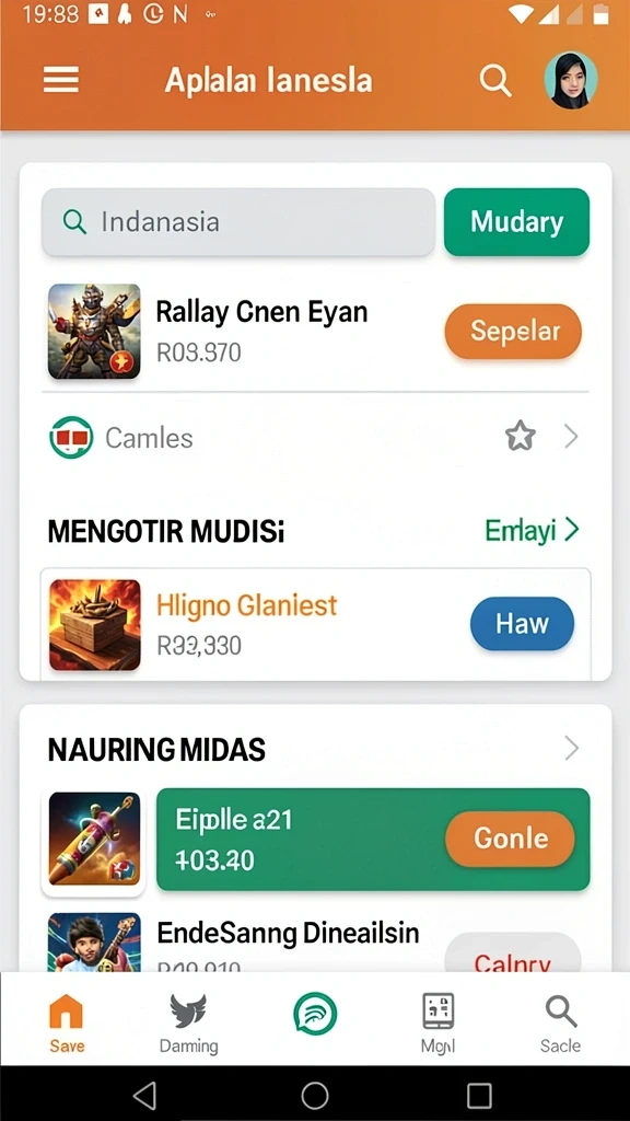 Beragam jenis permainan yang bisa dipilih.